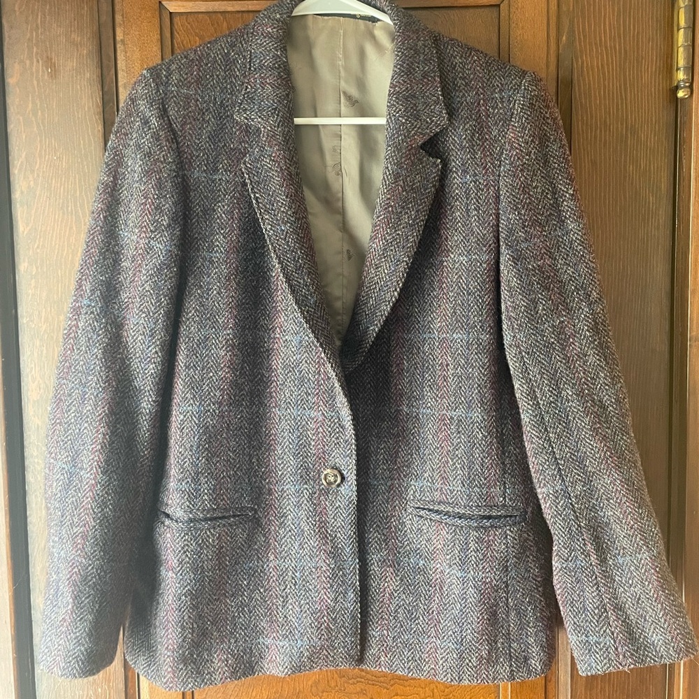 Vintage Harris Tweed Orvis Herringbone Blazer